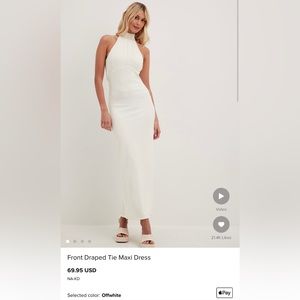 NA-KD off white maxi dress
